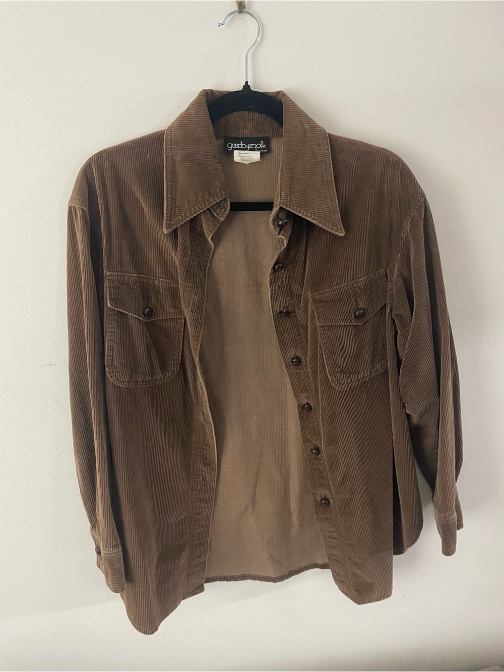 goodboygold Brown Corduroy Button-Down Shirt Jacket